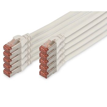 Digitus Cable de Red S-FTP Cat. 6 LSZH 1m Blanco 10 Unidades