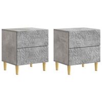 mesita de noche 2 pcs gris hormigon 43 x 345 x 48 cm vidaxl