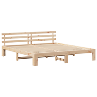 cama matrimonial  cama doble  estructura de cama natural de madera de pino natural cfw46524