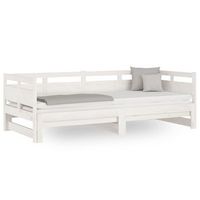 sofa cama  cama para adultos extraible madera maciza de pino blanco 2x80x200 cm