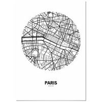panorama carton pluma mapa circulo de paris 70 x 100 cm  impreso en carton pluma de alta calidad  cuadros decoracion salon  cuadros para dormitorio