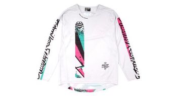 Camiseta de manga larga juvenil troy lee designs sprint blanca