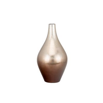 Florero Ceram. Lacada Plata Marron 22x22x41 Cm