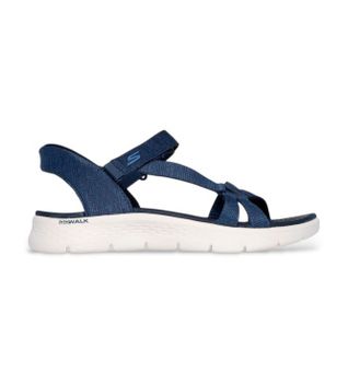 Skechers para mujer. 141481 Sandalias Slip-ins: GO WALK Flex - Illuminate marino (40), Azul, Plano, Velcro, Casual, Deportivo, Beachwear, Mu
