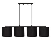 lampara de techo valiz-4711 negro metal tela 110x25x120 cm