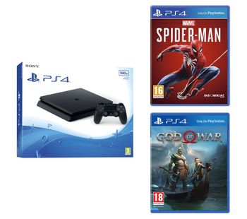 SONY PlayStation 4, Marvel's Spider-Man & God Of War Bundle - 500 GB