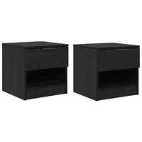 mueble cama 2 uds roble negro 40 x 39 x 40cm vidaxl