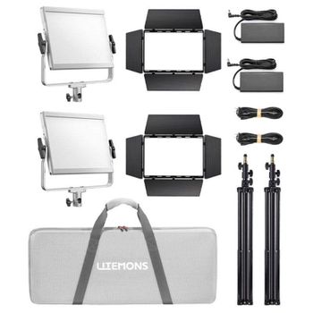 Kit panel LED Godox Litemons LP1200R RGB 2x 120W control Bluetooth y maleta