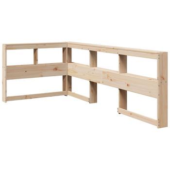 Cabecero Librería En Forma De L Madera Maciza De Pino 80 Cm