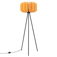 lampara de pie amarillonegro fieltroacero alt 134 cm