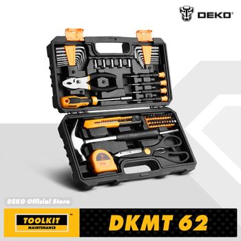 DEKO 62 Uds edc juego de herramientas profesionales para carpintería destornillador tijeras cuchillo Kit de herramientas múltiples para reparación de automóviles DIY en el hogar