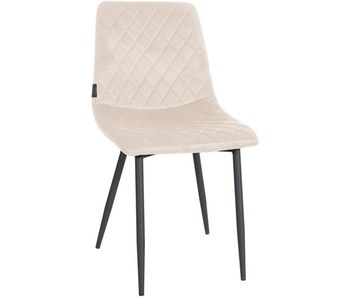 Silla de comedor telde de terciopelo crema 57x45x83 cm
