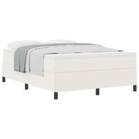 cama tipo box spring crema 160 x 200 cm tela de pana vidaxl