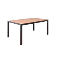 mesa de jardin efecto madera cantos - 150 x 90 cm