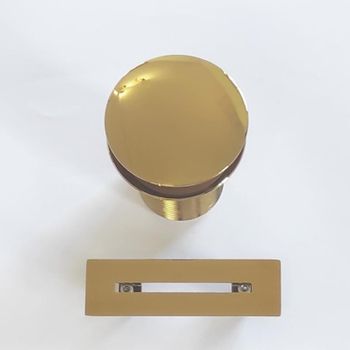 Válvula Y Tapa De Rebosadero Para Bañeras En Dorado Brillante