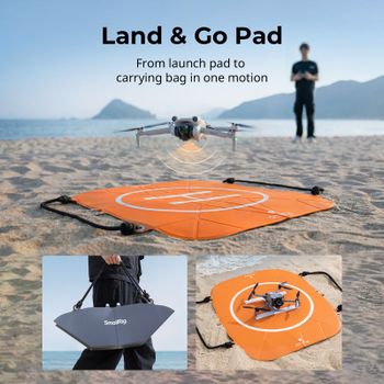 Plataforma de Aterrizaje Plegable SmallRig para Drones, Diseño 2 en 1, Bolsa de Transporte de Plegado Rápido para DJI Mini 4K / Mini 4 Pro/Mavic 4 Pro/Neo 2