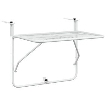 Mesa De Balcón Acero Blanca 60x40 Cm