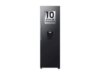 Frigorífico una puerta - Samsung RR70H39DCFEF, No frost, 185.8 cm, 382 l, Dispensador de agua sin toma, Wifi, Grafito