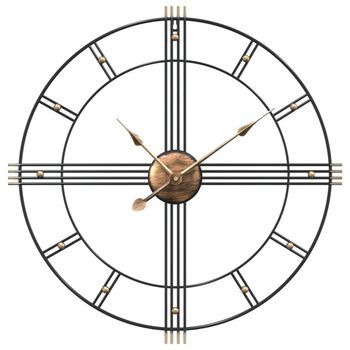 Reloj De Pared De Hierro Negro Ø60 Cm Vidaxl