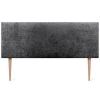 dhome cabecero de lana natural 160x115cm con patas camas 150160 - gris oscuro