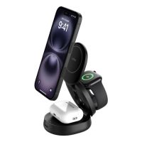 cargador inalambrico belkin boostcharge 3 en 1 qi2 15w plegable negro