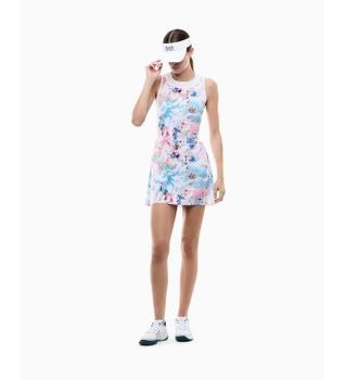 EA7 para mujer. 7W000894_AF21681 Vestido Tennis Pro blanco (XXL), Deportivo, Poliéster, Sin mangas / Tirantes