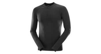 Camiseta de manga larga sin costuras salomon s lab ultra negro unisex