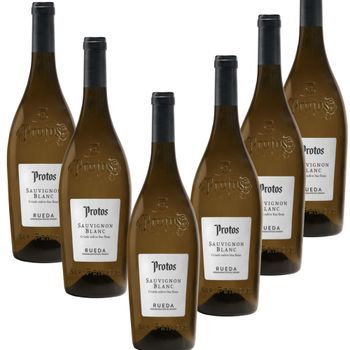 Protos - Pack 6 Vinos Blancos Sauvignon Blanc - 6 X - D.o. Rueda - Pack 6 Botellas 75 Cl - 13% Vol.