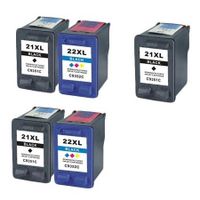 compatible multipack hp deskjet f335 printer ink cartridges 5 pack -c9351ce