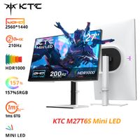 monitor para juegos ktc m27t6s de 27 pulgadas con tecnologia mini led resolucion 2k qhd de 2560x1440 200 hz oc 210 hz panel ips de alta velocidad hdr1000 tiempo de respuesta de 1 ms tecnologia