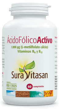 Sura Vitasan Ácido Fólico Activo 60 Comprimidos