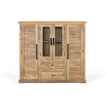 Alacena Fabricada En Madera Maciza De Mango Con Dos Puertas Centrales