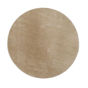 Alfombra Calissa beige oscuro 80 cm redondo