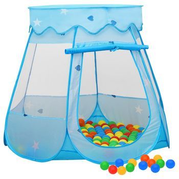 Tienda De Juegos Para Niños Con 250 Bolas Azul 102x102x82 Cm Vidaxl