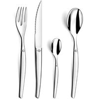 set de cubiertos de 24 piezas jet espejo plateado lou laguiole