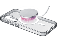funda movil - cellularline gloss mag para samsung galaxy s25 carga inalambrica transparente