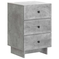 armario de noche con cajon gris hormigon 43 x 41 x 665 cm vidaxl