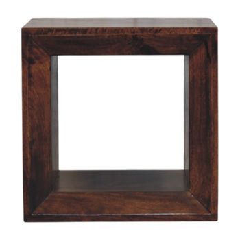 Mesa Auxiliar De Madera Maciza, Muebles Artesanales Solis Open California Walnut