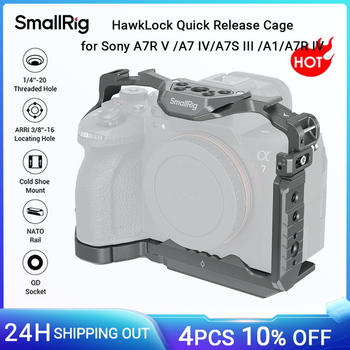 SmallRig A7 IV cámara DSLR HawkLock jaula de liberación rápida para Sony Alpha 7R V / Alpha 7 IV / Alpha 7S III / Alpha 1 / A7R IV -4481