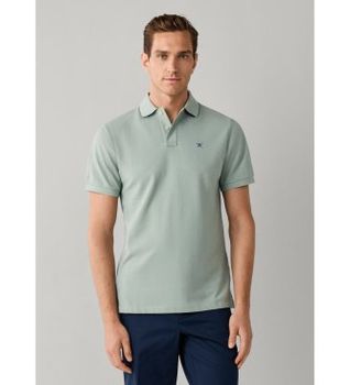 Hackett London para hombre. HM5600203 Polo Slim Fit Logo verde (L), Casual, Algodón, Clásico, Manga corta