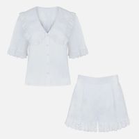 its 9pm luna broderie anglaise cotton co-ord - 2 uk 12