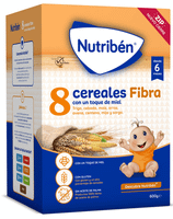 nutriben 8 cereales y miel fibra 600 gr