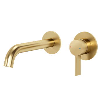 Grifo Lavabo Empotrado Monomando - Oro Dorado - Lomazoo - Velar