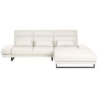 sofa esquinero tapiceria de poliester patas de acero reposabrazos y respaldo ajustables muebles de salon beige claro izquierdo ikast