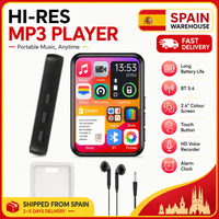 reproductor mp3 con pantalla tactil de 24 pulgadas bluetooth 54 sonido hifi altavoz integrado lector de libros electronicos walkman de musica para deportes y viajes
