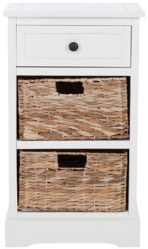 Mesa auxiliar en madera de pino, blanco