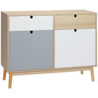 aparador auxiliar 100x40x795 cm blanco gris natural