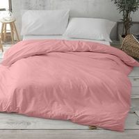 funda nordica lisa 80 algodon 20 poliester 180 x 190200 cm - rosa - burrito blanco