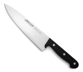 Cuchillo cocinero de acero inoxidable nitrum de 200 mm mango negro