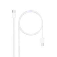 cable usb-c nanocable 10016001-co 60w 3a 1m blanco carga rapida algodon